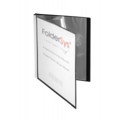 FolderSys Sichtbuch 20 Hüllen, schwarz, 750 my, DIN A4 mit Sichttasche