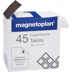 Selbstklebende Magnetstücke 20x30mm einseitig selbstklebend