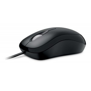 Basic Optical Mouse schwarz, kabel- gebunden, f. Rechts- u. Linkshänder