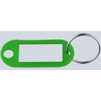 Schlüsselanhänger, dunkelgrün mit beschriftbaren Etiketten