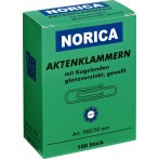 Aktenklammer Norica, 50mm, gewellt, mit Kugelenden, verzinkt