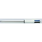 4-Farb-Kugelschreiber Shine Silver 0,4 mm silber/weiß