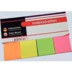 Büroring Index Haftstreifen aus Papier 4 x 40 Streifen 20x50mm Farben: grün,