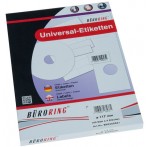 Büroring Etiketten, A4, CD Etiketten 117mm, weiß