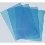 Büroring Aktenhüllen, genarbt, blau, Sichtmappe 120my, PP-Folie