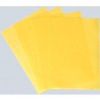 Büroring Aktenhüllen, genarbt, gelb, Sichtmappe 120my, PP-Folie