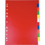 Büroring Register, A4, PP-Folie, 5-teilig, 5 Farben, 120 my