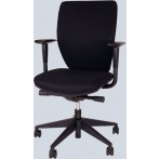 Bürodrehstuhl 5010 gepolsterte Rückenlehne schwarz, Komfortsitz gepolstert,