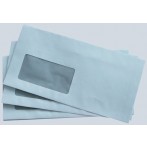 Briefumschlag, DIN Lang, mit Fenster Haftklebung, weiß, 80g