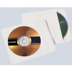 Büroring CD Hülle, Selbstklebend, weiß, 124 x 124mm mit Fenster, 90g