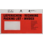UNIPACK Begleitpapiertasche C5, mit Druck, Lieferschein/Rechnung