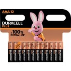 Batterie, Micro AAA, Plus Extra Life 12er Pack, Alkaline, LR03, 1.5V