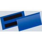 Magnetische Etikettentasche PP blau Format innen: 100x38mm