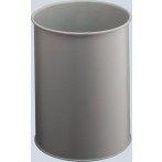 Metall Papierkorb rund, 14,7 Liter 315mm hoch aus Stahl schwarz