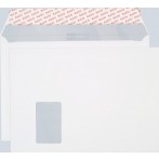 Briefumschlag hochweiss mit grauem Innendruck, C4, 120 g, Haftklebung,
