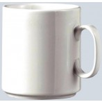 Kaffeebecher Diane weiß 6er Set aus weißem Porzellan, stapelbar