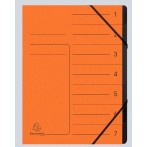 Ordnungsmappe Colorspan 7 Fächer, orange, innen schwarz