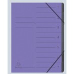 Ordnungsmappe Colorspan 7 Fächer, violett, innen schwarz