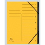 Ordnungsmappe Colorspan 7 Fächer, gelb innen schwarz