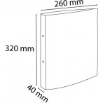 Ringbuch Eterneco DIN A4, Rücken- breite: 30 mm, 2 Ringe, braun