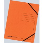 Eckspanner A4 355g Colorspan-Karton mit praktischen Gummizügen orange