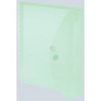 Umschlag A4, Dehnfalte, Abheftrand grün transparent