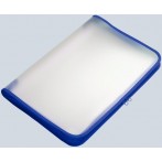 Transparent-Portfolio, A3, blau, Folie matt, mit Textil-Reißverschluss