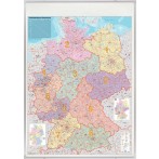 Kartentafel PLZ 138 x 98cm, Deutsch- land, pinnbar, 1:750.000, 98x138 cm,