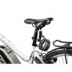Fahrrad-Spiralkabelschloss, 120 cm, schwarz, 2 Schlüssel, Ø 1,2 cm
