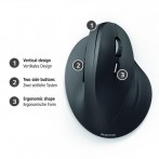 Vertikale, ergonomische Maus, EMC500, schwarz, 6-Tasten, kabelgebunden