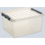 Kunststoff-Box 4 Liter, DIN A5, transparent, 300 x 200 x 100 mm,