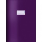 Kartonheftschoner A4, violett, mit Beschriftungsetikett