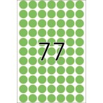 Etikett 13mm Farbpunkt grün 2464 Stück
