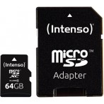 Micro-SDHC Speicherkarte 64GB 10MB/s Class 10, mit SD-Adapter