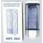 Seifenspender Kunststoff, weiß/ transparent, 800 ml frei nachfüllbar
