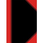 China-Kladde, A5, kariert,96 Blatt Papier 70 g/qm, schwarz/rot