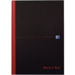 Gebundenes Buch A4, 70 Blatt, kariert mit Lesezeichenband, schwarz,