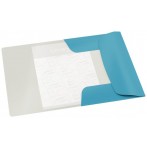 Eckspannermappe Cosy Karton, blau blau, A4, für ca. 150 Blatt, 3 Klappen