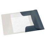 Eckspannermappe Cosy Karton, grau grau, A4, für ca. 150 Blatt, 3 Klappen
