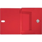 Ablagebox Recycle, DIN A4, PP, rot, 3 Klappen, für ca. 250 Blatt (80g/qm),