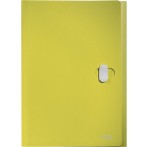 Projektmappe Recycle, DIN A4, PP, gelb 5 Fächer, für ca. 250 Blatt (80g/qm),