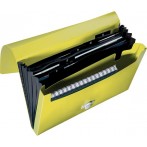 Projektmappe Recycle, DIN A4, PP, gelb 5 Fächer, für ca. 250 Blatt (80g/qm),