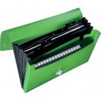 Projektmappe Recycle, DIN A4, PP, grün 5 Fächer, für ca. 250 Blatt (80g/qm),