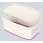MyBox Aufbewahrungsschale länglich weiß/pink,307x55x150mm,ABS Kunststoff