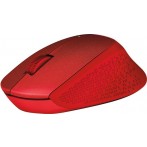 Maus M330 silent, rot, kabellos, über 90% reduzierte Klickgeräusche,