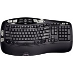 Logitech Tastatur K350, schwarz, Kabellos Ergonomisch, Business