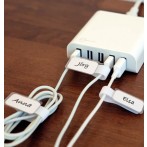 Label-The-Cable Mini 10er Set weiß 10 kleine Klettbinder mit