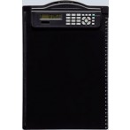 Klemmbrett A4 schwarz # 23254 mit integriertem Solar-Rechner