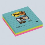 Post-it Super Sticky, 101x101 mm liniert, Miami Collection