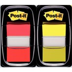 Post-it Index Haftstreifen 2 Farben 25,4x43,2mm, 2x50 Heftstreifen in den